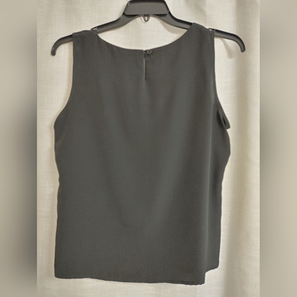 Kim Rogers Black Sleeveless  Polyester Blouse-Size: Large - Picture 2 of 2